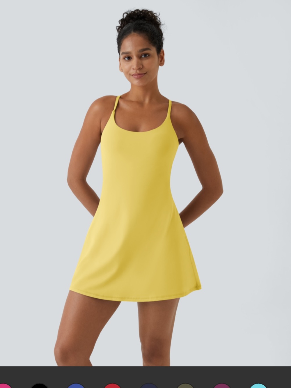 Halara NWT SoftlyZero™ Plush Backless Active Dress-Easy Peezy Edition Medium